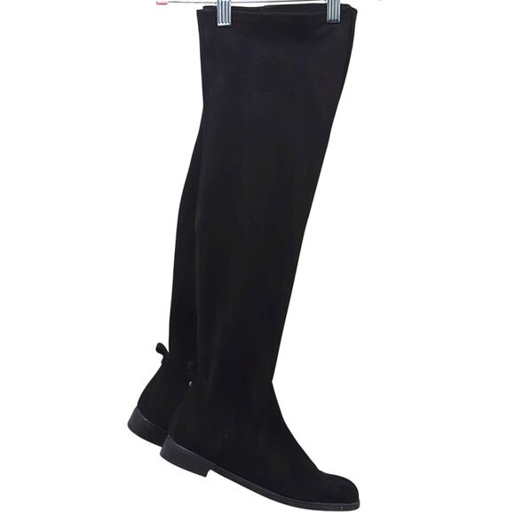 Kenneth Cole Reaction Wind Free Black Knee High Boots Women's 6.5 Slouchy Flat - Picture 1 of 8